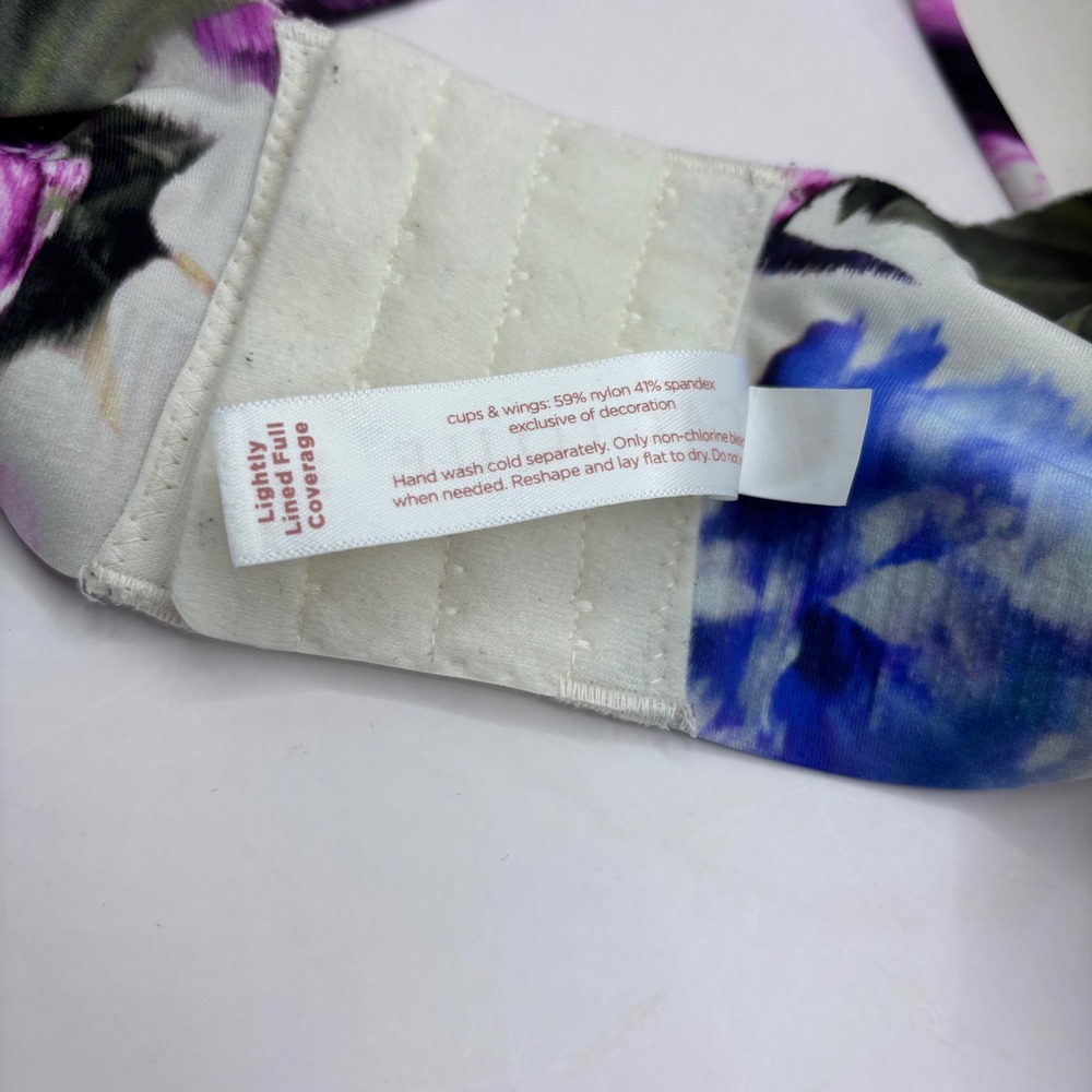 Cacique Lighty Lined Full Coverage Bra Floral Sz 38F - Picture 4 of 7